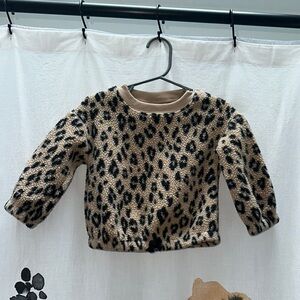 Carter's Leopard Print Fuzzy Sweater